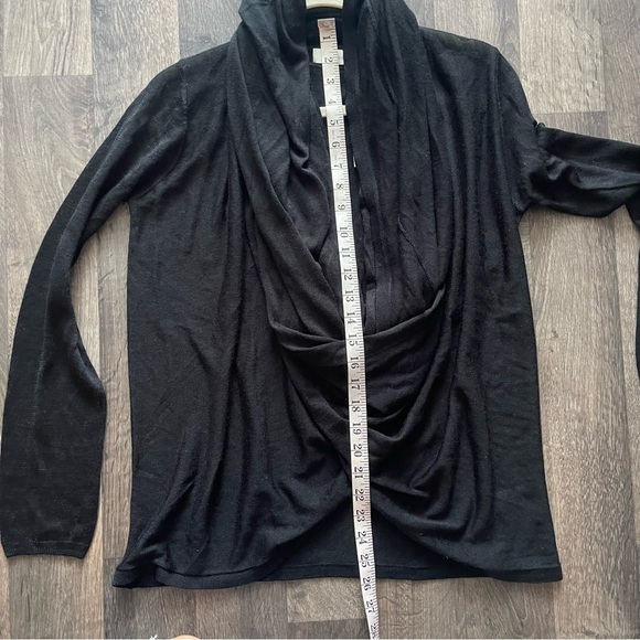 Costa Blanca Black Cardigan with Built in Scarf Size S - Picture 9 of 9
